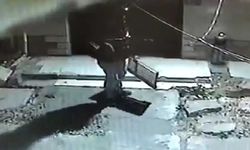 Karabük'te demir mazgal hırsızlığı kamerada