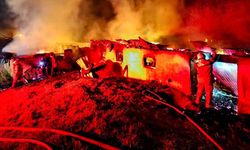 Bolu’da saman dolu kümes alevlere teslim oldu