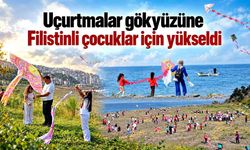Uçurtmalar gökyüzüne Filistinli çocuklar için yükseldi