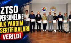 ZTSO personeline ilk yardım sertifikaları verildi