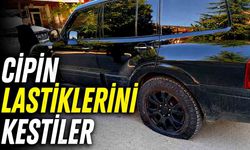 Park halindeki cipin lastiklerine zarar verildi