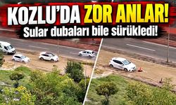 Kozlu’da zor anlar: Sular dubaları bile sürükledi!