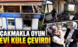 Çakmakla oynayan 2 yaşındaki çocuk evi yaktı