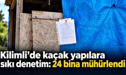 Kilimli’de kaçak yapılara sıkı denetim: 24 bina mühürlendi