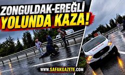 Zonguldak-Ereğli yolunda motosiklet kazası: 1 yaralı