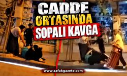 Cadde ortasında sopalı kavga: 1 yaralı