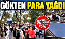 Klip çekiminde para yağdı, vatandaşlar kapıştı