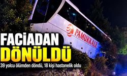 Yolcu otobüsü yoldan çıktı: 18 yaralı