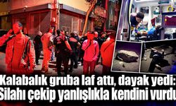 Kalabalık gruba laf attı, dayak yedi: Silahı çekip yanlışlıkla kendini vurdu