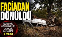 Mevsimlik işçileri taşıyan otomobil şarampole yuvarlandı: 8 yaralı
