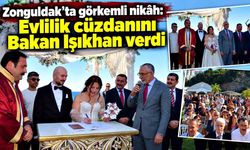 Zonguldak’ta siyaset ve bürokrasiyi buluşturan nikâh: Bakan Işıkhan cüzdanı verdi