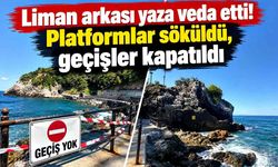 Liman arkası yaza veda etti! platformlar söküldü, geçişler kapatıldı
