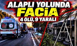 Alaplı yolunda tır yoldan çıkıp patpatla çarpıştı: 4 ölü, 9 yaralı
