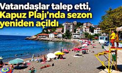 Vatandaşlar talep etti, Kapuz Plajı’nda sezon yeniden açıldı