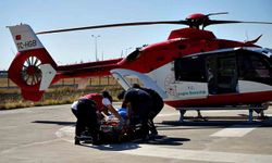 İki çocuk hasta ambulans helikopterle Ankara’ya sevk edildi
