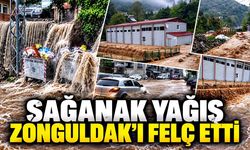 Zonguldak’ta dereler taştı, sanayi sitesini su bastı