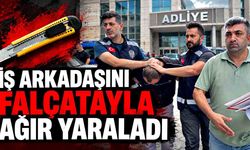 İş arkadaşını falçatayla ağır yaraladı