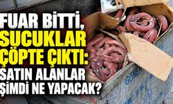 Fuar sonrası çöp konteynerinden kangal sucuklar çıktı