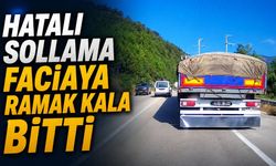 Karabük’te hatalı sollama faciaya ramak kala bitti