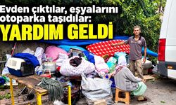 Eşyalarını otoparka taşıyan aile yeni evine yerleştirildi