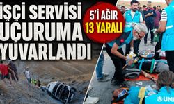 İşçi servisi uçuruma yuvarlandı: 5’i ağır 13 yaralı