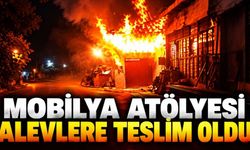 Mobilya atölyesi alevlere teslim oldu