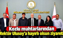 Kozlu muhtarlarından Rektör Ulusoy’a hayırlı olsun ziyareti