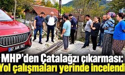 MHP Kilimli teşkilatı Çatalağzı’nda yol çalışmalarını inceledi