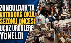 Zonguldak’ta vatandaş okul sezonu öncesi ucuz ürünlere yöneldi
