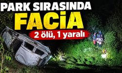 Aracını park etmeye çalışırken uçuruma yuvarlandı: 2 ölü