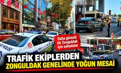 Trafik ekiplerden Zonguldak genelinde yoğun mesai