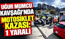 Uğur Mumcu Kavşağı’nda motosiklet kazası: 1 yaralı