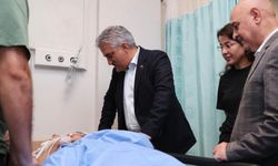 Vali Makas kazada yaralananları hastanede ziyaret etti