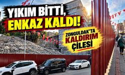 Yıkım bitti, enkaz kaldı! Zonguldak’ta kaldırım çilesi