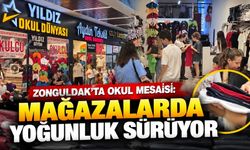 Zonguldak’ta okul mesaisi: Mağazalarda yoğunluk sürüyor
