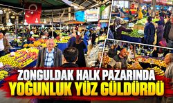 Zonguldak halk pazarında yoğunluk yüz güldürdü