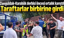 Zonguldak-Karabük derbisi öncesi taraftarlar birbirine girdi