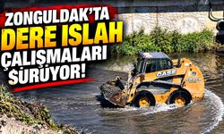 Zonguldak’ta dere ıslah çalışmaları sürüyor