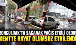 Zonguldak’ta sağanak yağış etkili oldu! Kentte hayat olumsuz etkilendi