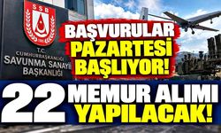 22 memur alımı yapılacak: Başvurular 12 Ekim’de başlıyor