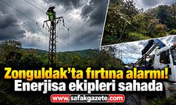 Zonguldak’ta fırtına alarmı! Enerjisa ekipleri sahada