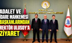 Adalet ve İdare Mahkemesi başkanlarından Rektör Ulusoy’a tebrik ziyareti