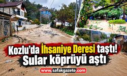 Kozlu’da İhsaniye Deresi taştı! Sular köprüyü aştı