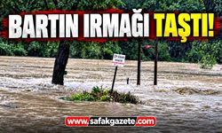 Bartın Irmağı taştı! Yol ve kaldırımlar sular altında kaldı