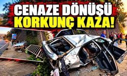 Cenaze dönüşü acı kaza: Otomobil kontrolden çıktı