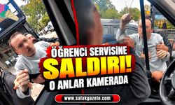 Trafikte öfke patlaması! Öğrenci servisine saldırdı