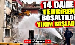 Zonguldak’ta 5 katlı bina yıkılıyor! 14 daire daha boşaltıldı