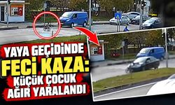 Yaya geçidinde bisikletli çocuğa otomobil çarptı: Hayati tehlikesi sürüyor