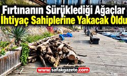 Zonguldak’ta Fırtınanın Sürüklediği Ağaçlar İhtiyaç Sahiplerine Yakacak Oldu