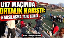 U17 maçında ortalık karıştı: Karşılaşma tatil edildi